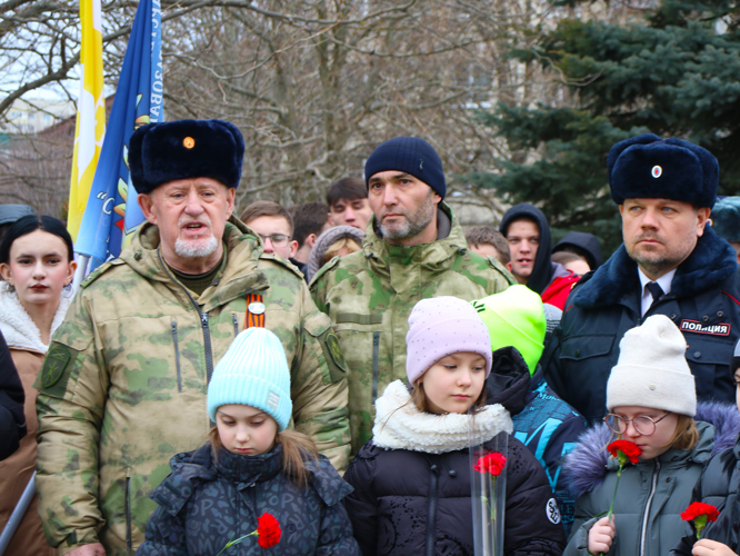 Росгвардейцы приняли участие в митинге, посвященном годовщине освобождения Ставрополя в годы Великой Отечественной войны