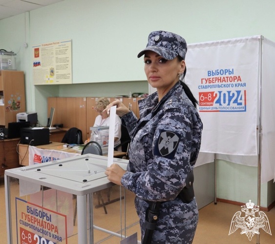 На Ставрополье росгвардейцы принимают участие в выборах главы региона