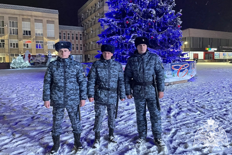 В новогоднюю ночь сотрудники Росгвардии обеспечили общественный порядок на Ставрополье