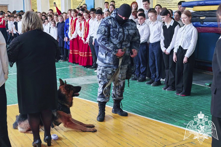   В Минеральных Водах росгвардейцы провели урок Мужества для старшеклассников