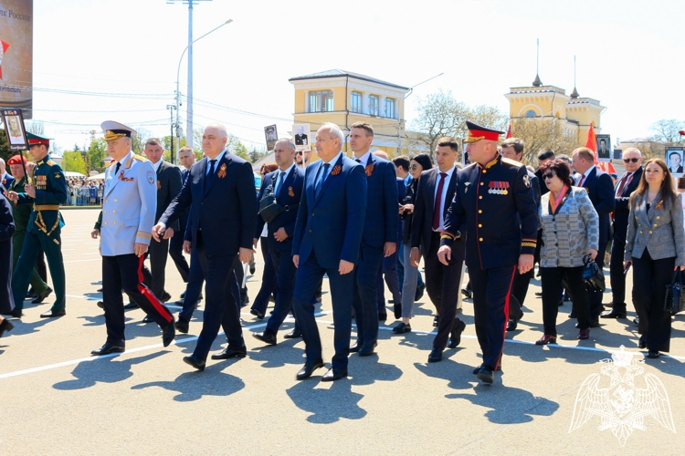 На Ставрополье руководитель краевого Управления Росгвардии принял участие в торжествах в честь 81-й годовщины Великой Победы